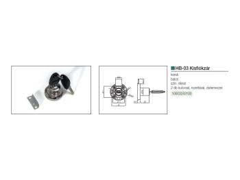 BÚTORZÁR HB LOCKS HB-03 KISFIÓKZÁR KEREK NIKKEL 3.Kép