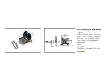 BÚTORZÁR HB LOCKS HB-04 RUGÓS KISFIÓKZÁR NIKKEL 3.Kép