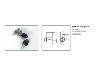 BÚTORZÁR HB LOCKS HB-06 TOLÓAJTÓZÁR NIKKEL 3.Kép
