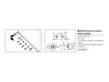BÚTORZÁR HB LOCKS HB-08 KÖZPONTI FIÓKZÁR ELÖLRŐL ZÁRHATÓ NIKKEL 3.Kép