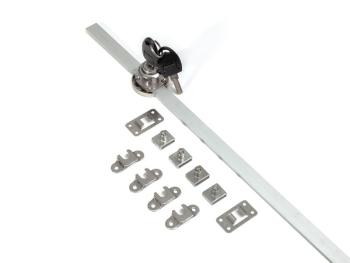 BÚTORZÁR HB LOCKS HB-09 KÖZPONTI FIÓKZÁR OLDALRÓL ZÁRHATÓ NIKKEL 1.Kép
