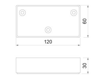 MŰANYAG DESIGN LÁB ART723 H=30mm FEKETE 2.Kép
