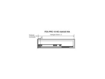 FDS DUPLAFALÚ FÉM FIÓKOLDAL FDS-PRO 18 HD B 450mm H126 60kg ANTRACIT 2.Kép