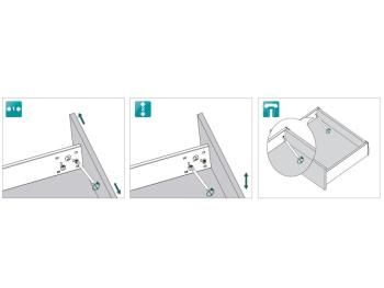 FDS DUPLAFALÚ FÉM FIÓKOLDAL FDS-PRO 18 HD B 450mm H126 60kg ANTRACIT 3.Kép