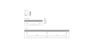 Fogantyú Viefe BOTO 320mm, alumínium, csiszolt fekete 2.Kép