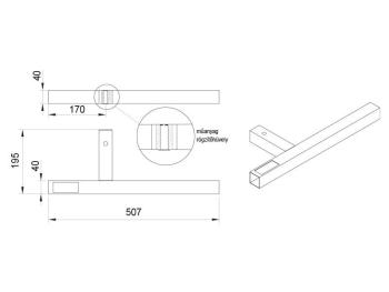 IRODAI ASZTALLÁB HOME BOX ALFA TELESZKÓPOS KÖTŐ ÉS SZERELVÉNYEK 1035-1660mm MATT FEHÉR 3.Kép