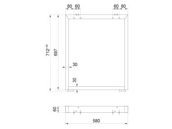 IRODAI ASZTALLÁB HOME BOX OPTIMO 1 PÁR 580x710mm MATT FEKETE 3.Kép