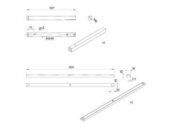 IRODAI ASZTALLÁB HOME BOX OPTIMO BLADE TELESZKÓPOS KÖTŐ ÉS SZERELVÉNYEK 1035-1660mm MATT FEHÉR 3.Kép