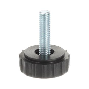 Riex GA18 talpcsavar szintezőlábhoz, D25 , M6x22, fekete 1.Kép