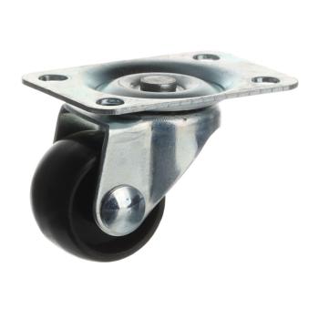 Riex GC50 bútorgörgő D25, talp 34x47 mm, puha futófelülettel, fékezhető, fekete 1.Kép