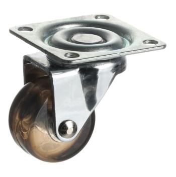 Riex GC70 bútorgörgő D35, talp 50x50 mm, puha futófelülettel, átlátszó barna Kép