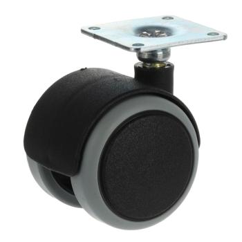 Riex GF30 bútorgörgő D50, talp 42x42x1,5 mm, puha futófelülettel, fekete Kép