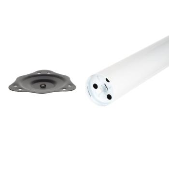 Riex ER40 asztalláb, szerelőtalpárs rögz ítés, D60/H710 mm, fényes fehér Kép
