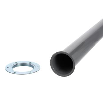 Riex ER60 asztalláb, karimás rögzítés, H 710 mm, RAL 7004 szignálszürke 2.Kép