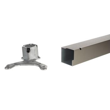 Riex EA60 asztalláb, 60x60/H710 mm, rozs damentes acél utánzat 2.Kép