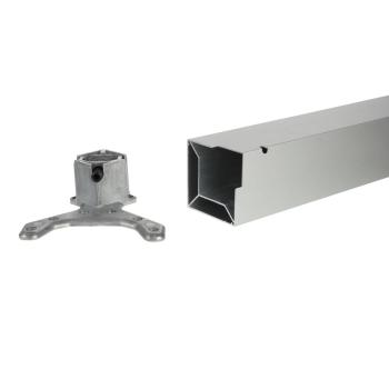Riex EA80 asztalláb, 80x80/H710 mm, elox ált alumínium 2.Kép