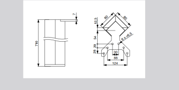 Riex EA80 asztalláb, 80x80/H710 mm, fény es fehér 5.Kép