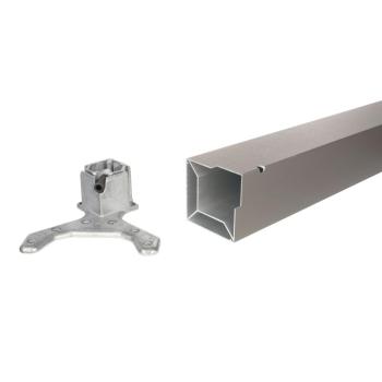 Riex EA80 asztalláb, 80x80/H710 mm, rozs damentes acél utánzat 2.Kép