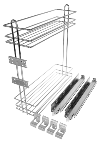 Riex GD34 oldalsó drótkosarak, Blum telj es kihúzású rejtett fióksín, 3D frontrög zítők, bal, W200, kr Kép