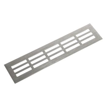 Riex GV44 alumínium szellőzőrács, 60x250mm, rozsdamentes acél utánzat Kép