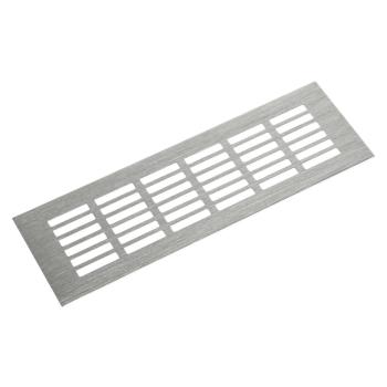 Riex GV44 alumínium szellőzőrács, 80x250 mm, rozsdamentes acél utánzat Kép