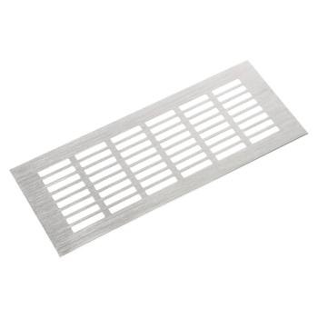 Riex GV44 alumínium szellőzőrács, 100x250 mm, rozsdamentes acél utánzat Kép