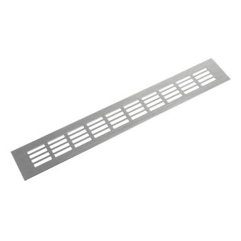 Riex GV44 alumínium szellőzőrács, 60x400mm, rozsdamentes acél utánzat Kép