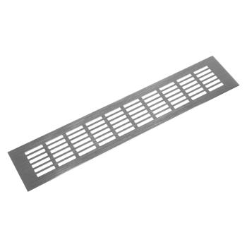 Riex GV44 alumínium szellőzőrács, 80x400 mm, rozsdamentes acél utánzat Kép