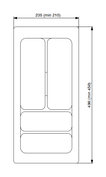 Riex GM50 evőeszköztartó 5 (235x490), ez üst 2.Kép