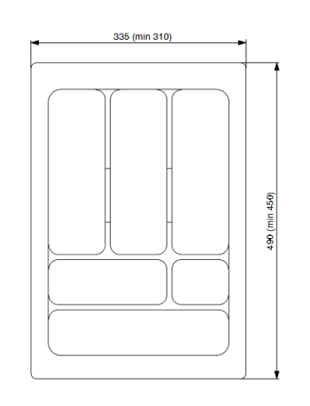 Riex GM50 evőeszköztartó 40 (335x490), f ehér 2.Kép
