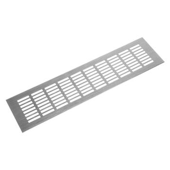 Riex GV44 alumínium szellőzőrács, 100x400 mm, rozsdamentes acél utánzat Kép