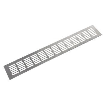 Riex GV44 alumínium szellőzőrács, 80x500 mm, rozsdamentes acél utánzat Kép