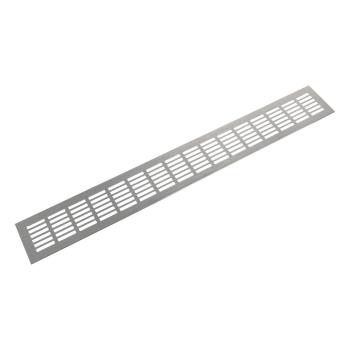 Riex GV44 alumínium szellőzőrács, 80x600 mm, rozsdamentes acél utánzat Kép