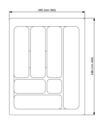 Riex GM50 evőeszköztartó 45 (385x490), f ehér 2.Kép