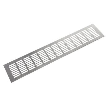Riex GV44 alumínium szellőzőrács, 100x500 mm, rozsdamentes acél utánzat Kép