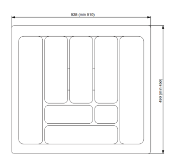 Riex GM50 evőeszköztartó 60 (535x490), e züst 2.Kép