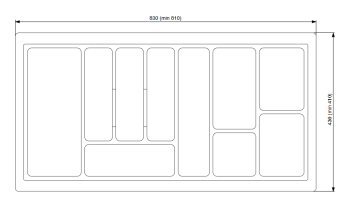 Riex GM45 evőeszköztartó 90 (85x45), feh ér 2.Kép