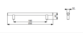 RiexTouch XH01 fogantyú, 192 mm, szálcsi szolt nikkel 2.Kép