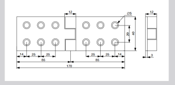 Riex NC05 lapospánt, 170x40 mm, T3, fehé r cink 2.Kép