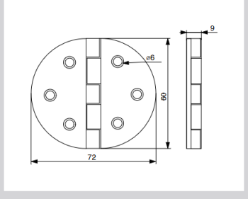 Riex NC07 lapospánt, kerek, 72x60 mm, T2 , fekete 2.Kép