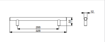 RiexTouch XH01 fogantyú, 288 mm, szálcsi szolt nikkel 2.Kép