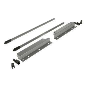 Riex NX40 2 db-os magasító korlát készle t hátsó tartóval, kör keresztmetszetű, 2 04/400 mm, szürke 1.Kép