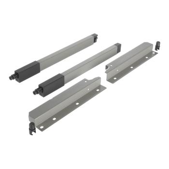 Riex NX40 2 db-os magasító korlát készle t hátsó tartóval, szögl. keresztmetszetű , 204/300 mm, szürke 1.Kép