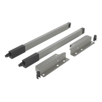 Riex NX40 2 db-os magasító korlát készle t hátsó tartóval, szögl. keresztmetszetű , 140/350 mm, szürke 1.Kép