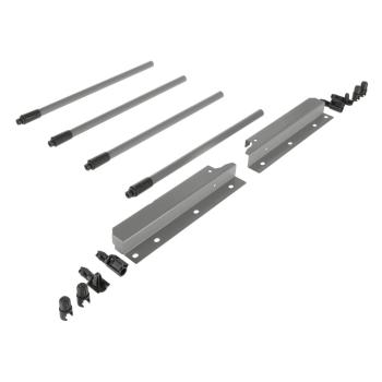 Riex NX40 4 db-os magasító korlát készle t hátsó tartóval, kör keresztmetszetű, 2 04/300 mm, szürke 1.Kép