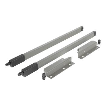 Riex NX40 2 db-os magasító korlát készle t hátsó tartóval, szögl. keresztmetszetű , 140/450 mm, szürke 1.Kép