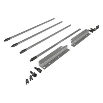 Riex NX40 4 db-os magasító korlát készle t hátsó tartóval, kör keresztmetszetű, 2 04/450 mm, szürke Kép
