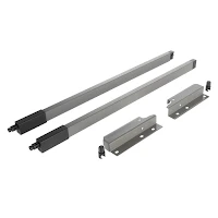 Riex NX40 2 db-os magasító korlát készle t hátsó tartóval, szögl. keresztmetszetű , 140/500 mm, szürke Kép