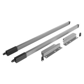Riex NX40 2 db-os magasító korlát készle t hátsó tartóval, szögl. keresztmetszetű , 140/550 mm, szürke Kép