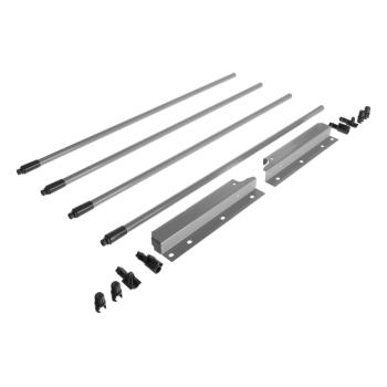 Riex NX40 4 db-os magasító korlát készle t hátsó tartóval, kör keresztmetszetű, 2 04/550 mm, szürke Kép